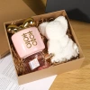 Black top and bottom cover, retro paper box, simple kraft paper square packaging box, Valentine's Day and birthday gift box Application Scenario
